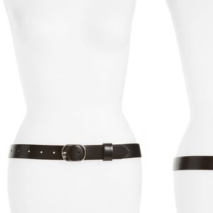 Black leather belt